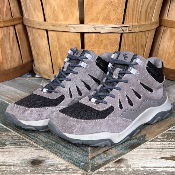 Earth Origins Trail Tristan Thistle Gray Tan Suede Textile Hiking Boots Womens 8 - Picture 3 of 11